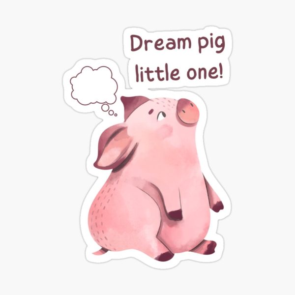 dream pig sticker