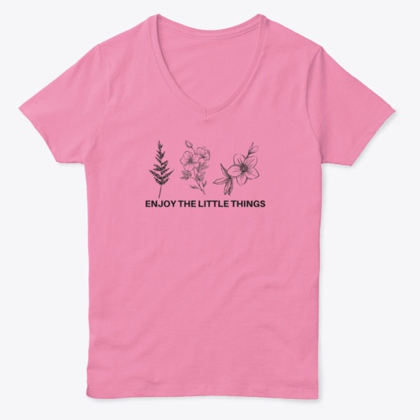 enjoy the little things tshirt pink