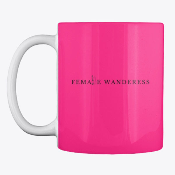 female wanderess mug pink