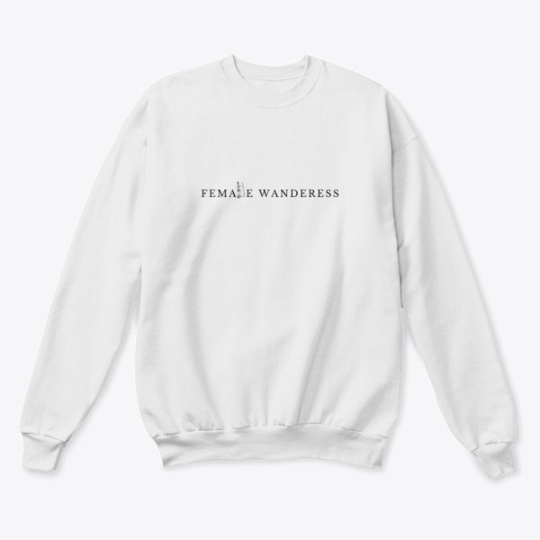 female wanderess sweatshirt white
