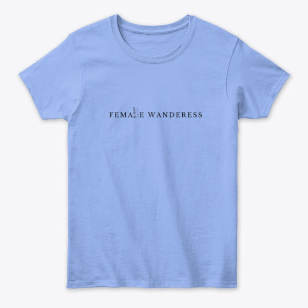 female wanderess tshirt blue