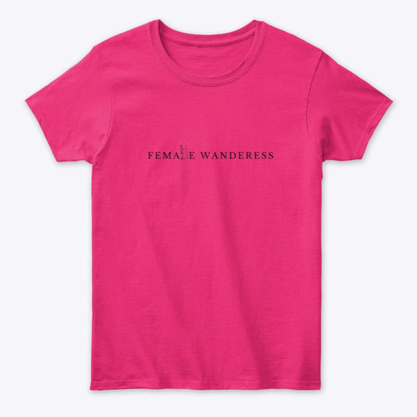 female wanderess tshirt pink