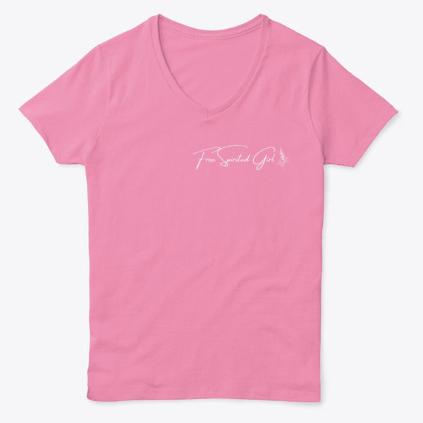 free spirited girl tshirt pink
