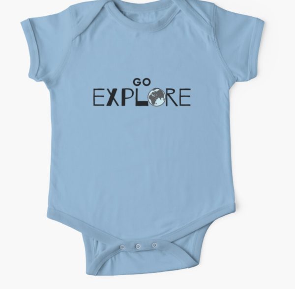 go explore baby bodysuit blue
