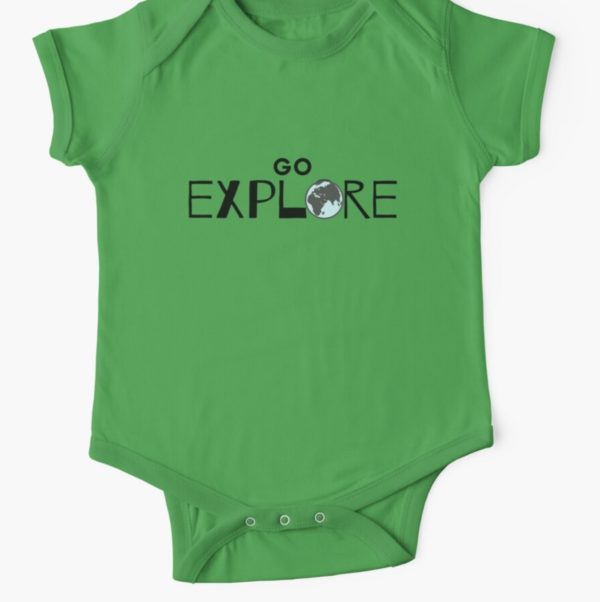 go explore baby bodysuit green