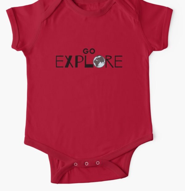go explore baby bodysuit red