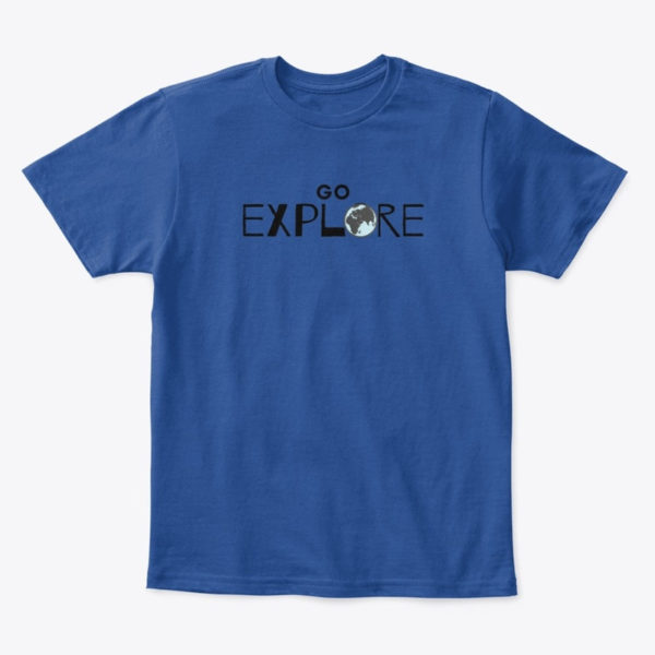 go explore kids t-shirt blue