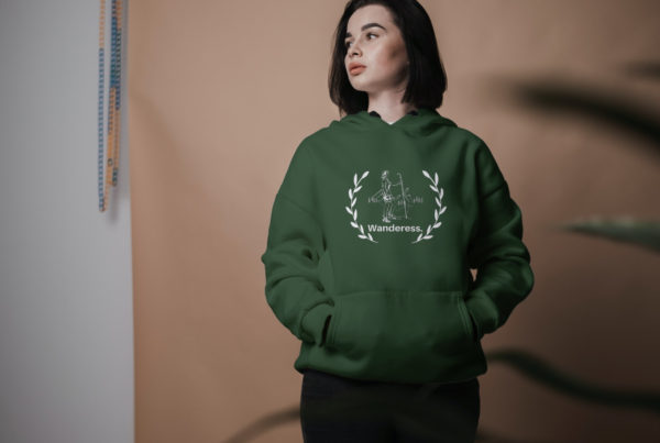 green wanderess hoodie