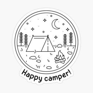 happy camper sticker