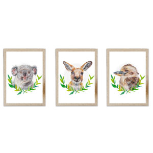 koala, kangaroo, kookaburra painting square