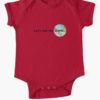 lets see the world baby onesie red