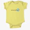 lets see the world baby onesie yellow