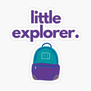 little explorer backpack sticker