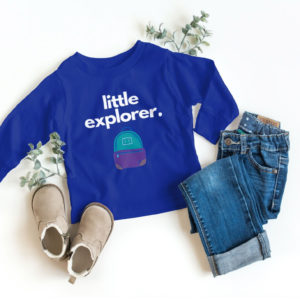 little explorer kids sweater mockup