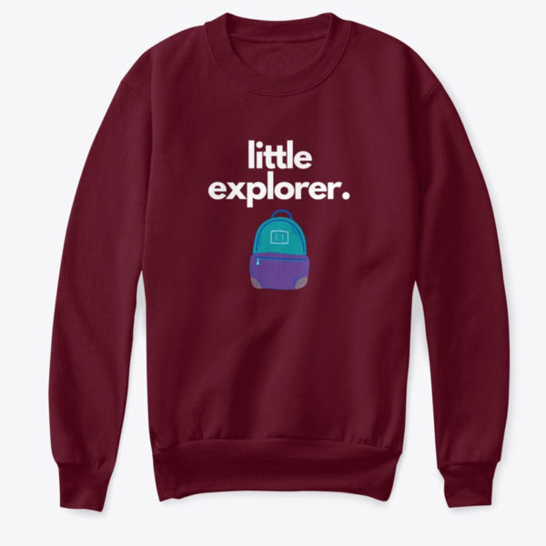 little explorer sweatshirt kids red