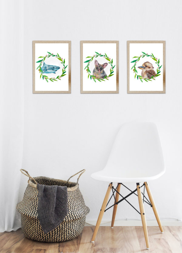living room mockup animal prints