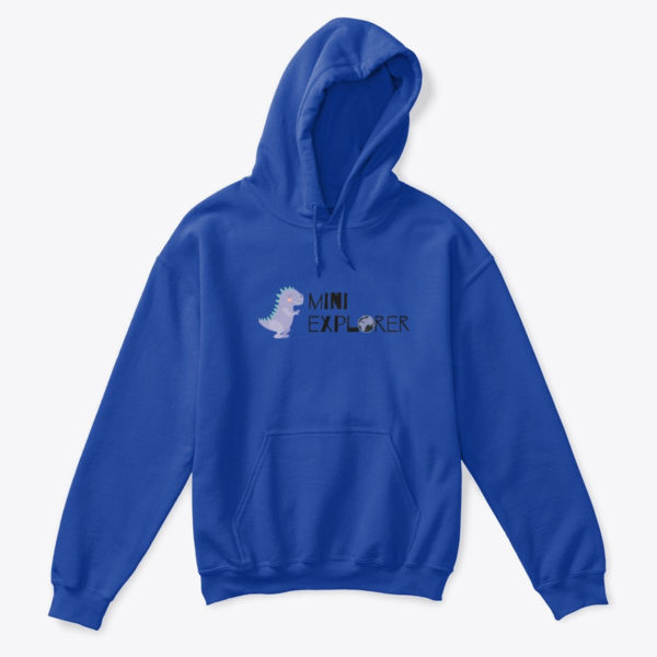mini explorer kids hoodie blue