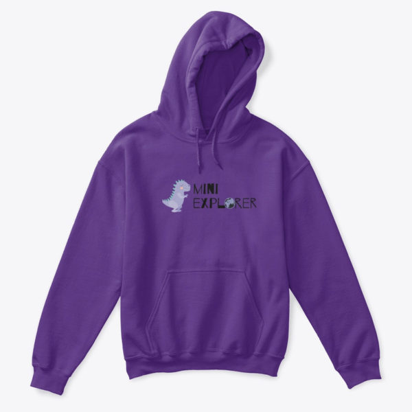 mini explorer kids hoodie purple