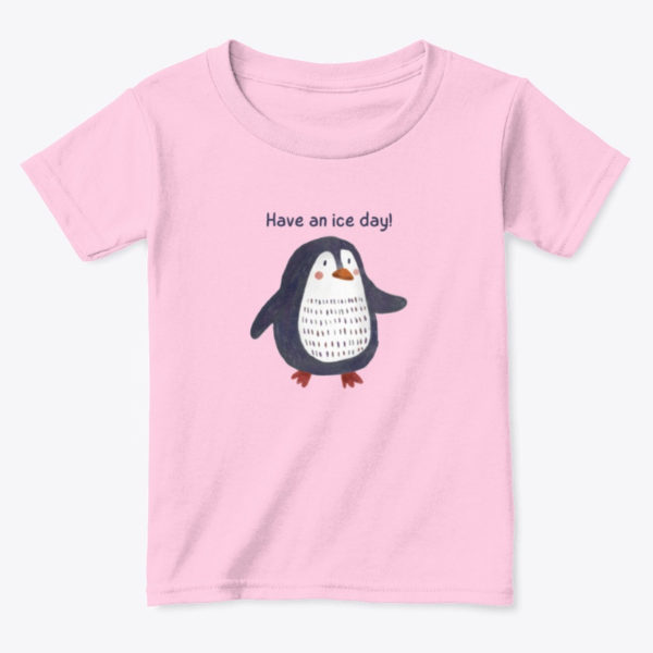 penquin toddler t shirt pink