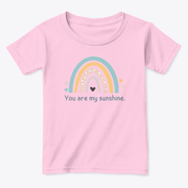rainbow toddler t shirt pink