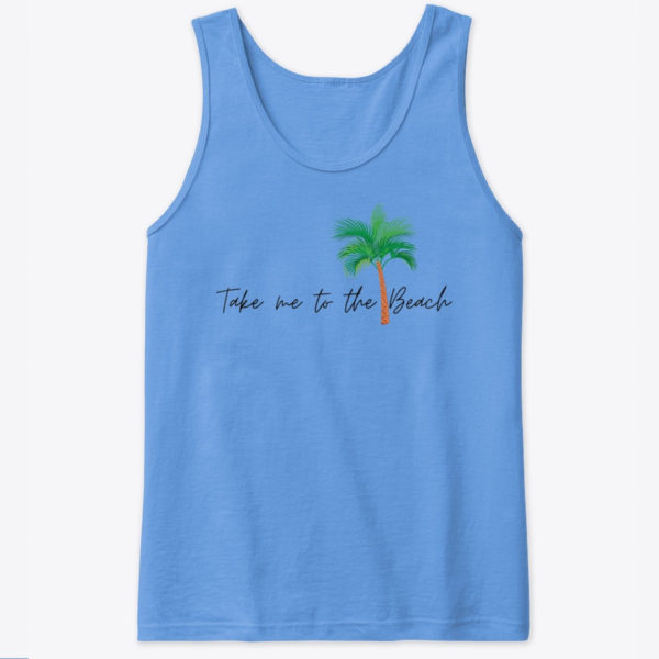 take me to the beach vest blue