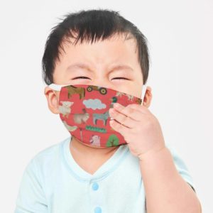 toddler boy wearing farm animals face mask-15