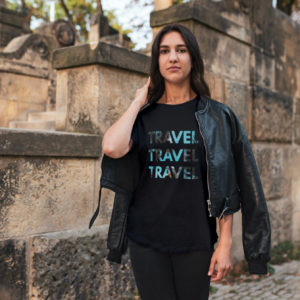 travel tshirt design black
