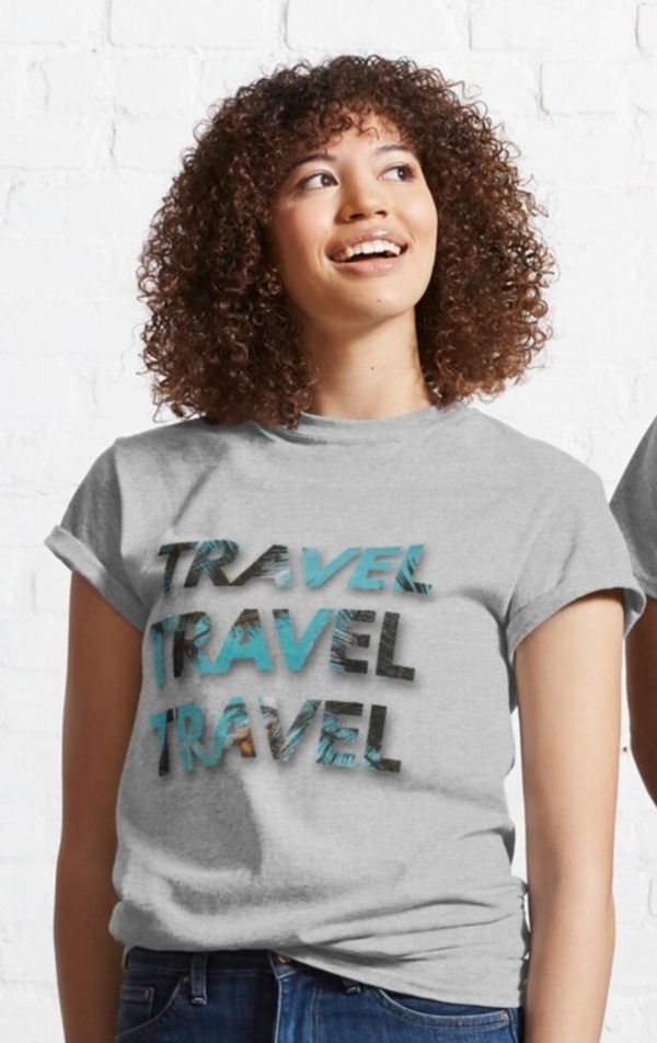 travel tshirt design grey