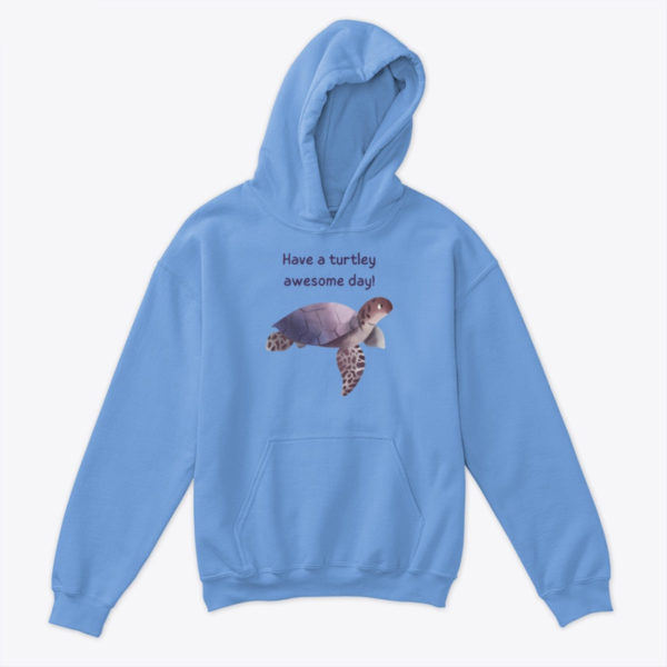 turtle kids hoodie blue