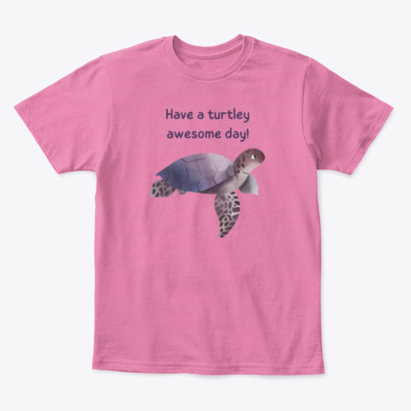 turtle kids t shirt pink