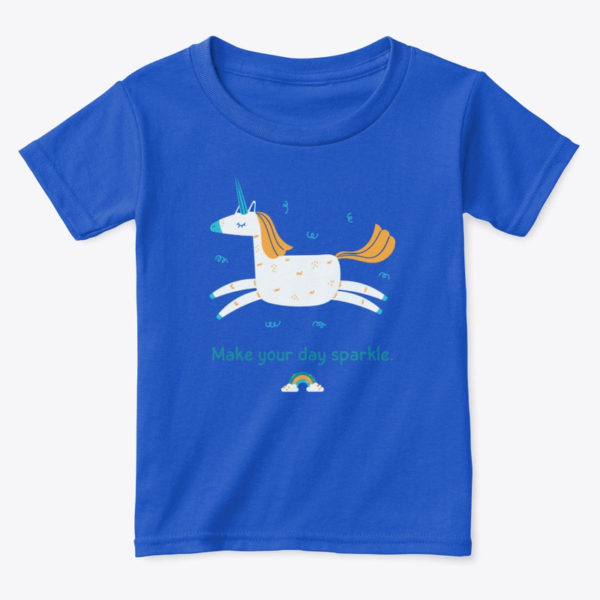 unicorn toddler tshirt blue