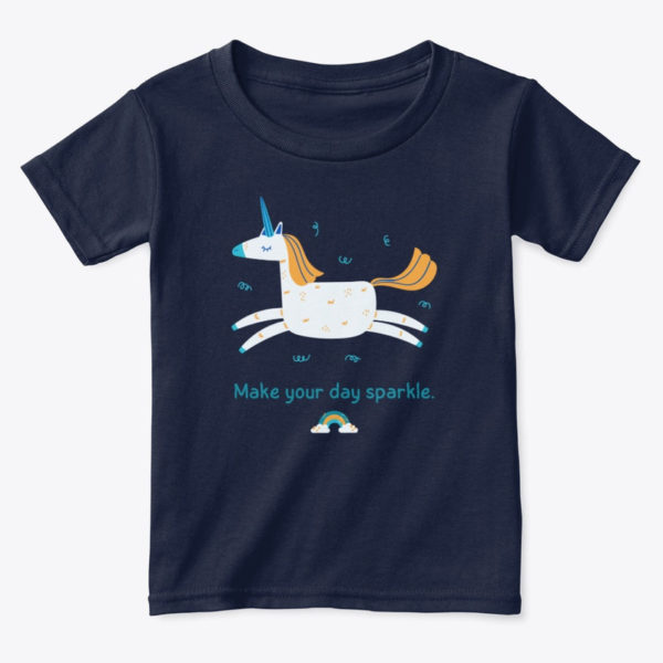 unicorn toddler tshirt navy