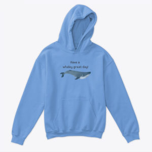 whale kids hoodie blue