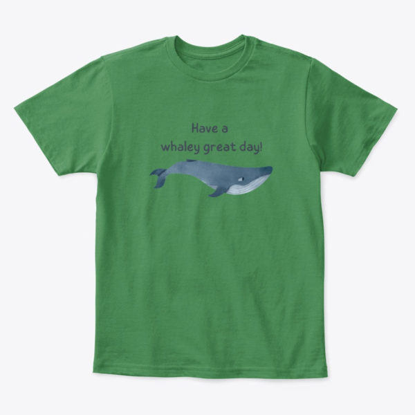 whale kids t shirt green