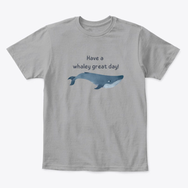 whale kids t shirt grey