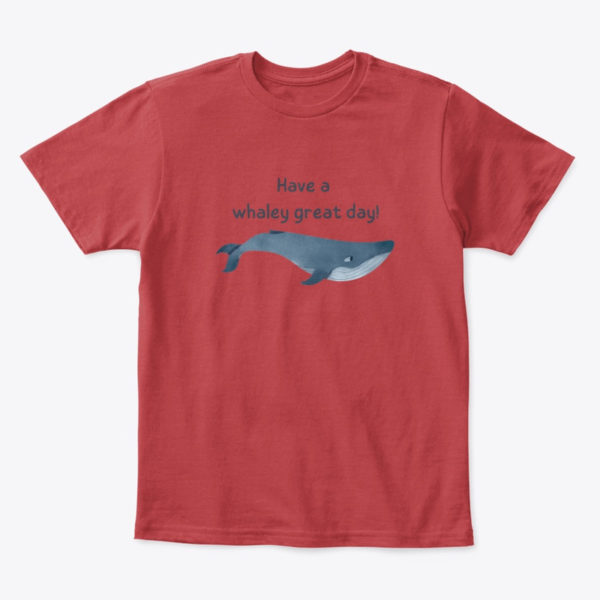 whale kids t shirt red