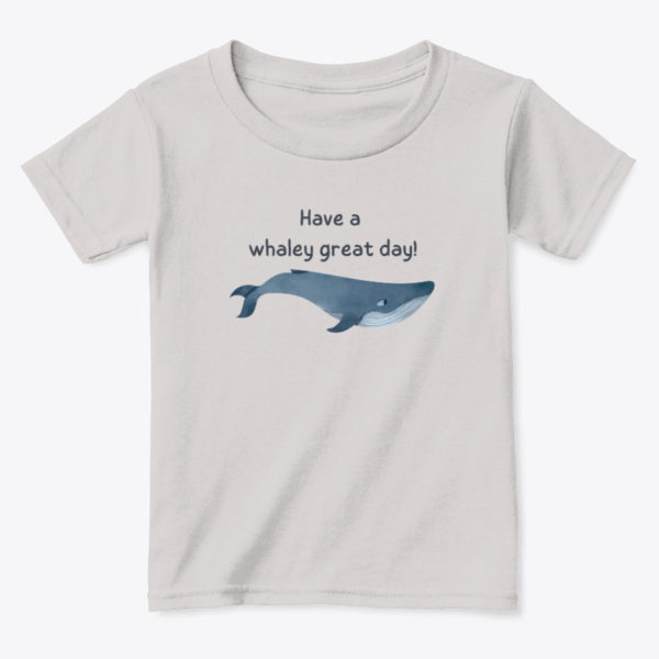 whale toddler t shirt grey