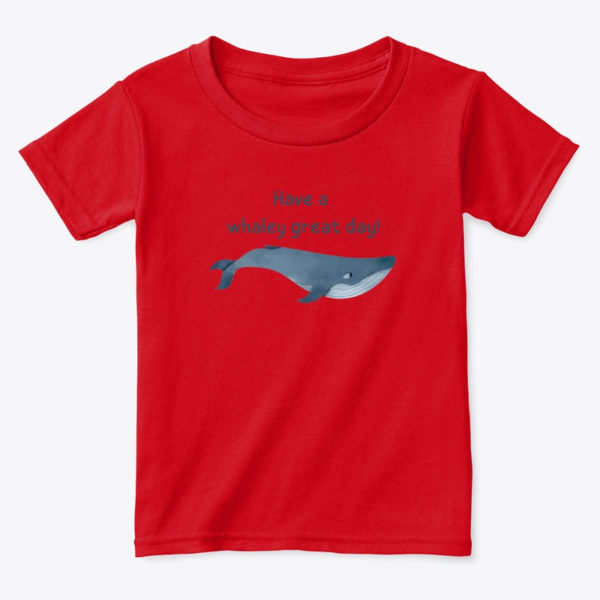whale toddler t shirt red