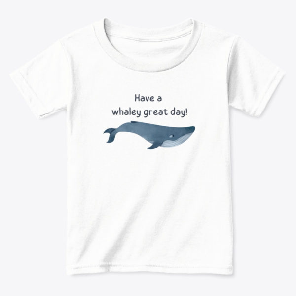 whale toddler t shirt white