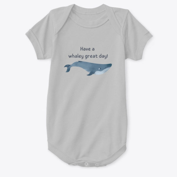 whaley baby onesie grey