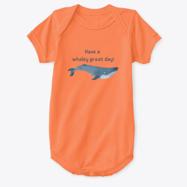 whaley baby onesie orange