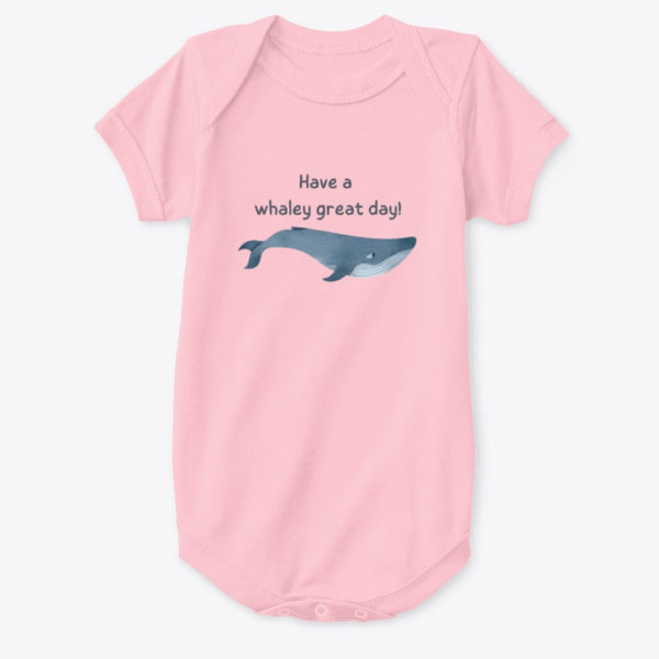 whaley baby onesie pink