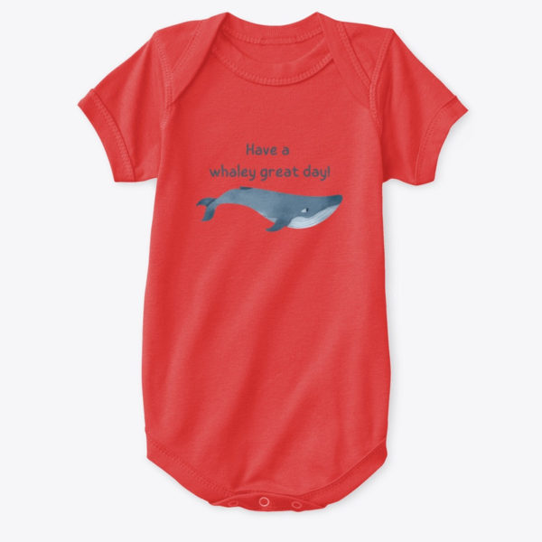 whaley baby onesie red