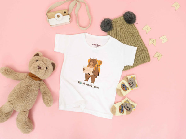 world bear kids t shirt design