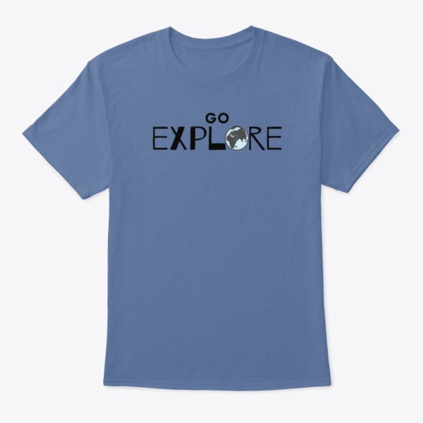 go explore t shirt blue
