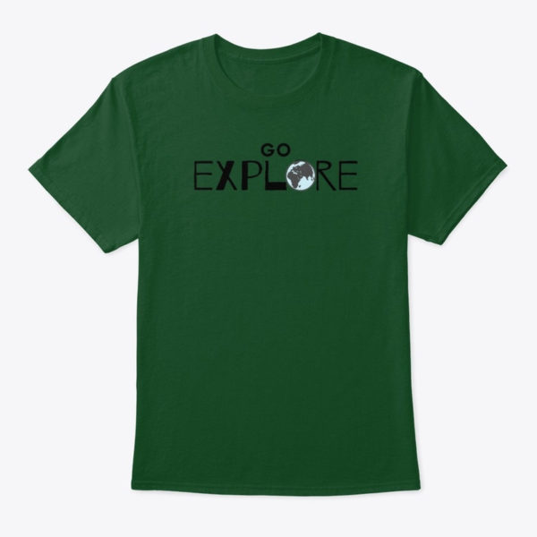 go explore t shirt green