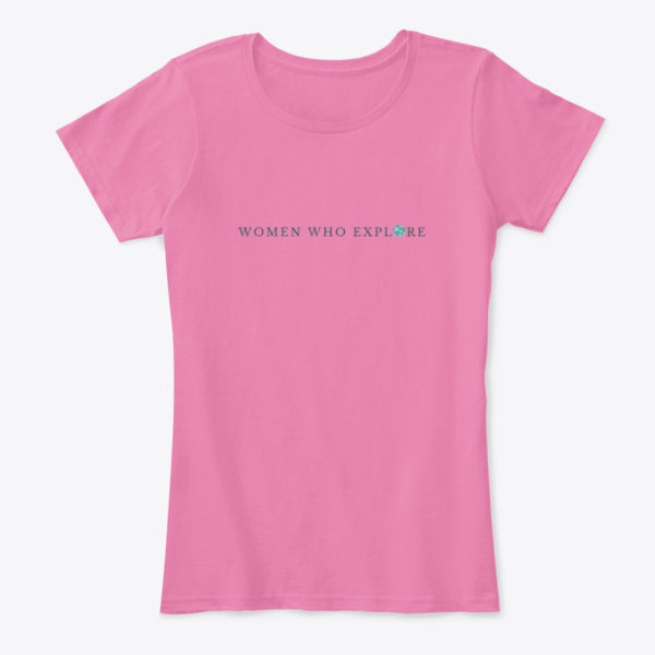 women who explore t shirt pink