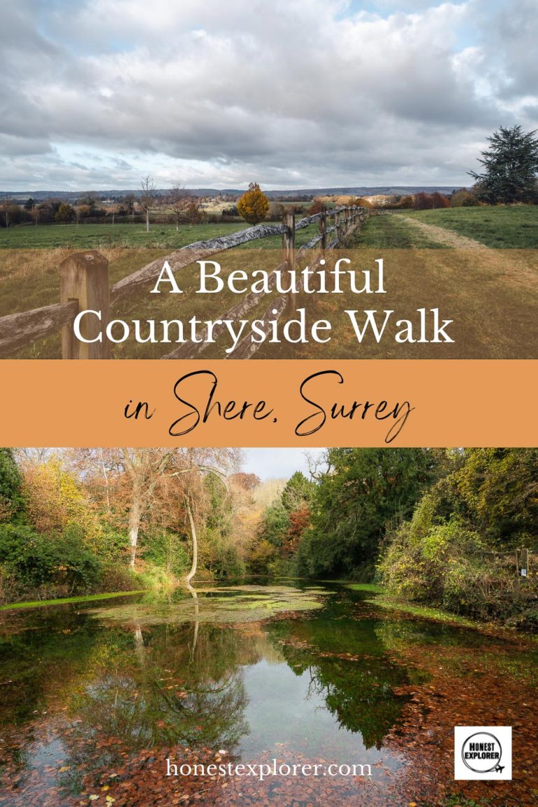 beautiful english countryside walk in shere